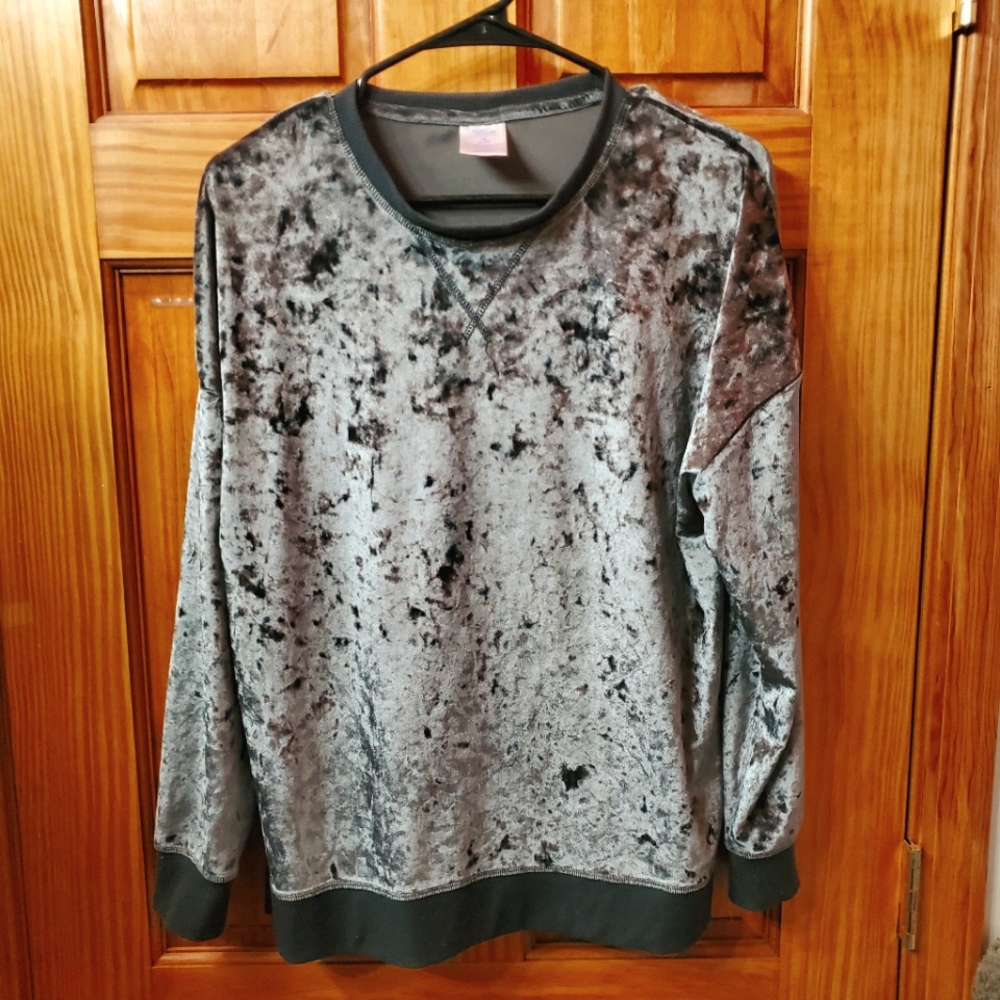 Silver Velour Shirt